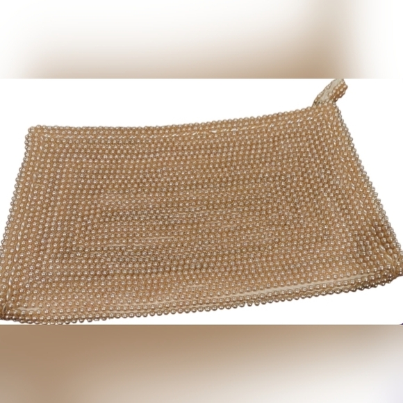 Vintage Pearl & Beaded Lotus Flower Clutch - Picture 2 of 7